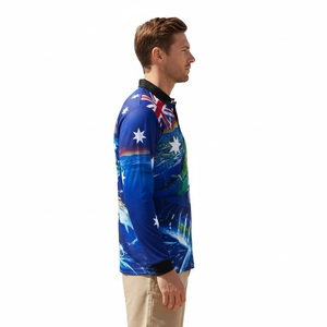 Camiseta Polo de Pesca Personalizada con Sublimación, Transpirable, 100% Poliéster, Unisex para Niños, Manga Corta, UPF, 150g - Product Image 3