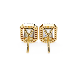 Boucles d'oreilles REYES en argent sterling 925 au design tendance, cadeau de fiançailles, bijoux hip-hop, certificat GRA, moissanite taille radiant 1,5 carat - Product Image 6