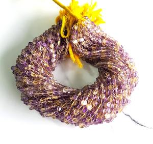 Cuentas de Ametrina Natural con Acabado Liso, Cuentas de Piedras Preciosas de 4MM y 5MM en Color Rosa y Amarillo para la Fabricación de Joyería, Precio al por Mayor - Product Image 5