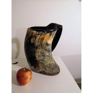 European Style Viking Horn Mugs & Glass Travel Camping Use Drinking Mug Reusable Custom Designs Natural Buffalo Horn Mugs - Product Image 6