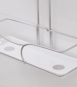 OEM/ODM Vietnam 3-Layer Suction Cup Shower Caddy Wall Mounted Bathroom <b>Storage</b> <b>Basket</b> Bath Shelf Organizer - Product Image 2