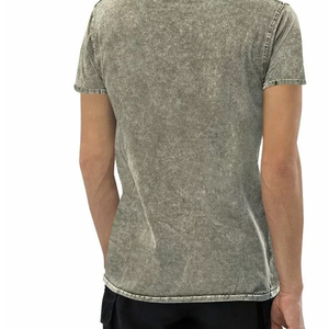 T-shirts en coton délavé écologiques de haute qualité OEM pour hommes – Respirants, séchage rapide, coupe ample, col rond, style streetwear décontracté - Product Image 6