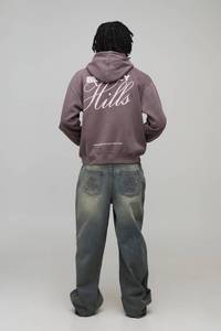 Sweat-shirt à capuche personnalisé pour homme, impression sérigraphique, coton premium, molleton, sweat-shirt décontracté pour homme avec logo personnalisé, fournisseur OEM - Product Image 6