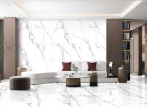 กระเบื้องพอร์ซเลนขนาดใหญ่ เกรดพรีเมียม ผิวมันเงา ขนาด 800x1600 1200x1800 750x1500 มม. สำหรับงานสถาปัตยกรรม - Product Image 4