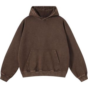 Sudadera Clásica Vintage con Capucha, Estilo Oversize, Lavado Ácido, de Felpa, para Uso Diario, Casual y Streetwear - Product Image 6