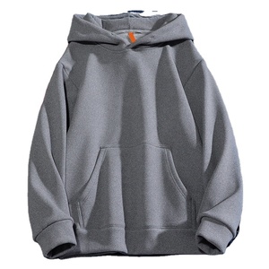 New Arrival Men's Homme Heavyweight Solid Color 460Gsm Hoodie hettegenser Without Drawstring Thick Pullover Sweatshirt - Product Image 6