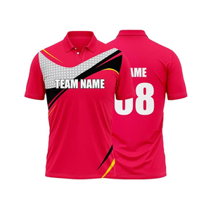 เสื้อคริกเก็ตแบบสั่งทำพิเศษ ผ้าตาข่ายระบายอากาศได้ดี ทรงพอดีสำหรับการเล่นกีฬา - Product Image 1