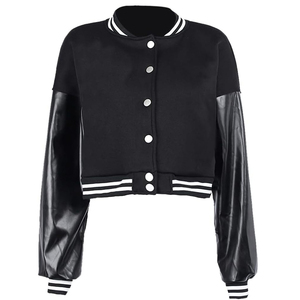 OEM Serviced New Arrival Regular Varsity <b>Jacket</b> Wholesale Customized High Quality Casual Streetwear <b>Sheep</b> <b>Skin</b> Dyed <b>Jackets</b> - Product Image 1