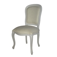 Ensemble de salle à manger de style français Table à manger ronde en bois avec quatre chaises conçues pour les meubles de restaurant à la maison européens peints en blanc