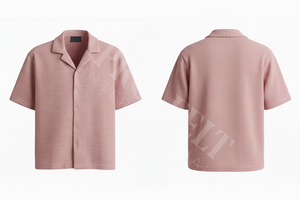 Chemise de bureau élégante de qualité supérieure à manches courtes avec fermeture boutonnée, légère, respirante, en mélange de coton, chemise décontractée d'été - Product Image 5