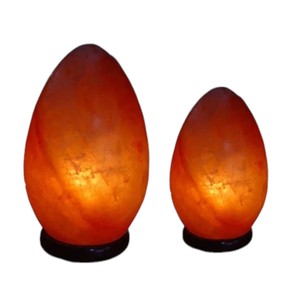 High Quality Himalayan Carved <b>Egg</b> Shape Light Pink Salt Lamp with Real Touch-Sian Enterprises - Product Image 1