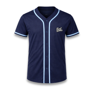 Conjunto de Camiseta de Béisbol para Hombre, Azul Marino, Manga Corta, Logotipo Bordado, Corte Regular, para Todas las Temporadas, Uniforme de Poliéster, Proveedor OEM - Product Image 3
