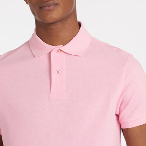 Men's Solid Pink Short Sleeve for <b>Shirt</b> Polyester/Cotton Blend <b>Button</b> Down Collar Breathable Casual Summer Wear - Product Image 5