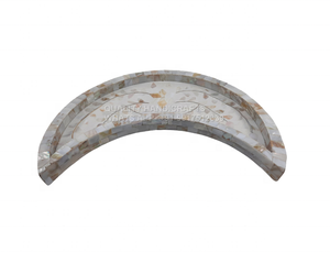 ถาดเสิร์ฟพร้อมขนมรูปดวงจันทร์พร้อมถาดไม้ม็อบประดับมุกลายดอกไม้สไตล์อาหรับสำหรับของขวัญอีดรอมฎอน - Product Image 2