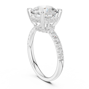 Bague de fiançailles Aries Jewel en or massif 14 carats, style solitaire haut de gamme, diamant de laboratoire rond brillant de 4 carats - Product Image 6