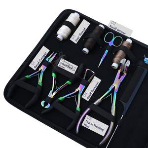 Kit de Extensiones de Cabello: Microperlas, Alicates de Crimpado, Herramienta para Quitar Perlas, Cortador de Queratina, Peine, Hilos para Pelucas, Tijeras, Agujas Curvas, Clips - Product Image 3