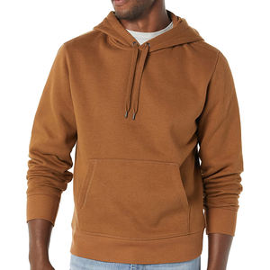 Sudadera con capucha básica personalizada con logotipo, negra, para hombre, lisa, de algodón grueso de 400 g/m², de alta calidad. - Product Image 2