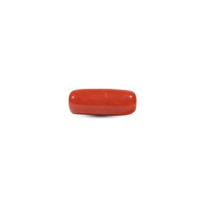 Loose Red Coral Gemstone 7.05 Carat Oval Cut Calibrated for Fine Jewelry - Product Image 1