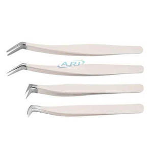 Pince à épiler à pointe en fibre, outils de précision en acier inoxydable pour la modélisation et l'artisanat, pince à épiler de précision à pointe en fibre - Product Image 3