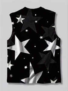 <b>Acid</b> Wash Vintage Retro Style <b>Drop</b> Shoulder Sleeveless Tee High Street Mens Vest - Product Image 6