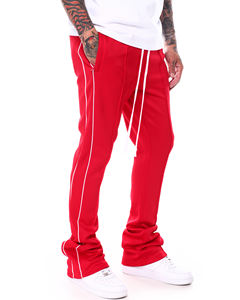 Pantalones Anchos Acampanados de Estilo Informal para Uso Diario, 100% Poliéster, Felpa, Secado Rápido, Pantalones Deportivos Casuales para Hombre - Product Image 2