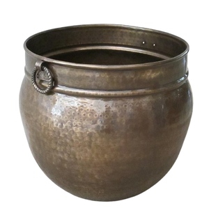 Antique Brass Metal Planter Set Round <b>Tripod</b> Indoor Flower Pots Luxury Decorative Garden Containers for Home & Hotel Decor - Product Image 5