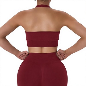 Latest Design Crystal Logo Custom Plus Size Lightweight Seamless High Support Two <b>Piece</b> Set <b>Women</b> Yoga High Waisted Legging <b>Suit</b> - Product Image 3