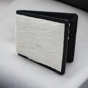 High Quality Handmade Cowhide Leather <b>Wallet</b> For Men Hair On Leather <b>Wallet</b> Slim Bifold <b>Wallet</b> Premium Leather - Product Image 1