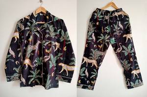 Pijama de algodón para mujer, camisón de verano para la playa, camisón de algodón suave estampado, camisón con botones, camisa de pijama estampada - Product Image 2