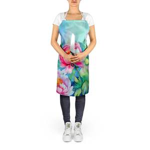 Unisex Large Multicolor Watercolor Peonies <b>Apron</b> for <b>Kitchen</b> Cooking Baking Crafts Gardening-for Adults <b>Women</b> Men - Product Image 5
