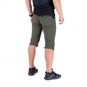 Pantalones Cortos Bermuda Verde Oliva para Hombre, Cintura Alta, Cierre con Cordón, Tela de Lona Transpirable, Bolsillos Delanteros con Logotipo, Estilo Casual - Product Image 3