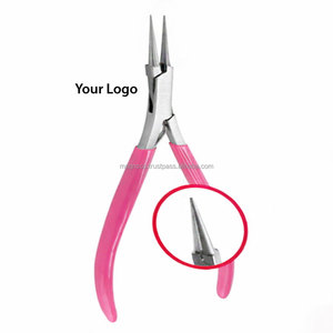 Alicates de punta redonda micro, con mandíbula lisa, 130 mm, acero inoxidable, herramientas para hacer joyería y dar forma a alambres. - Product Image 1