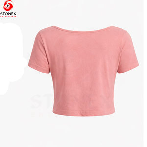 T-shirt court pour femme, décontracté, confortable, écologique, respirant, pour le sport, avec design et logo personnalisés, manches courtes - Product Image 4