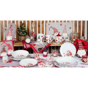 Bottiglia di Vetro Excelsa Gnomo da 1 Litro con Tappo Rosso per Decorazioni Festive - Product Image 3