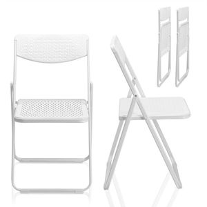 Set di 4 Sedie Pieghevoli in Plastica Leggera - Impilabili per Uso Commerciale Interno/Esterno, Casa/Eventi - Product Image 1