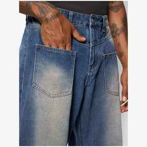 Jean en denim pour homme, coupe droite, écologique, séchage rapide, respirant, léger, pour l'automne, l'été et l'hiver - Product Image 4