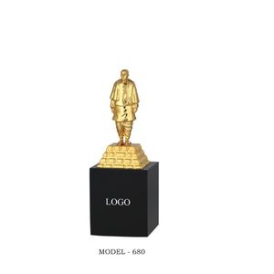Prestigious Statue Of Unity Awards By Piru Pooja Elegant Metal Desktop Monument For Corporate Achievement And Excellence Recogni - Product Image 2