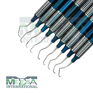 Ensemble de 9 curettes Gracey, curettes chirurgicales dentaires professionnelles, instruments de chirurgie orale en acier inoxydable (MEDESA) - Product Image 1