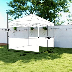 Tenda a Baldacchino Pop-Up Blu Mare, Parasole, Carport, Pergola - Riparo Versatile per Esterni - Product Image 6