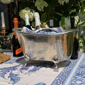 Baignoire sur pieds en aluminium moulé sur mesure, bac à glace de luxe en métal poli, refroidisseur de bouteilles de vin, fournitures de vaisselle pour événements - Product Image 5