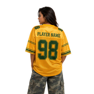 Maillot de football américain surdimensionné personnalisé de haute qualité, unisexe, décontracté, pour l'été, en polyester respirant, tenue d'équipe, vente en gros - Product Image 3