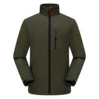 Veste softshell imperméable coupe-vent légère pour homme, couleur orange brun, logo personnalisé, fermeture éclair, col montant, capuche, chasse