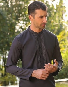 Shalwar Kameez pour hommes, manches longues, vêtements islamiques, tissu doux et confortable, coupe ample moderne, fabrication sur mesure - Product Image 2