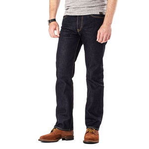 Jeans de Mezclilla para Hombre de Alta Calidad, Diseño Personalizado, Estilo Vintage Recto, Jeans de Mezclilla Cruda con Línea Roja para Motociclistas - Product Image 4