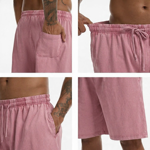 Shorts Bermuda Décontractés pour Hommes en Coton Mélangé Écologique, Respirants, à Séchage Rapide, Taille Mi-Haute Élastique, en Tissu Oxford Tricoté Uni - Product Image 5