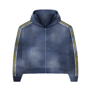 STITCHMODE Custom for Acid Wash Zip Distressed Baggy <b>Tracksuit</b> French Terry Flared Sweatpants Hoodie Joggers Men's - Product Image 1