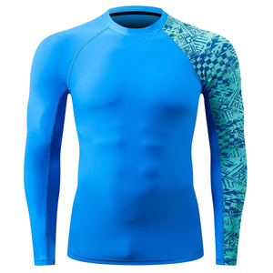 Haut de sport à manches longues pour homme, anti-UV, noir, en Spandex et Polyester, séchage rapide, compression, manches complètes, sublimation premium - Product Image 3