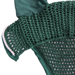 Produits d'équitation en gros : Voiles anti-mouches de haute qualité, ensemble assorti personnalisé, bonnet d'oreille en crochet doux pour chevaux de course - Product Image 6