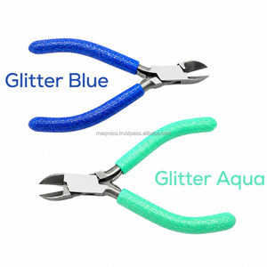 High Quality <b>Flush</b> <b>Cutter</b> Pliers 5 inch Stainless Steel Light Weight Smooth Work Jewelry Making Wire Cutting Tool Glitter Handle - Product Image 3