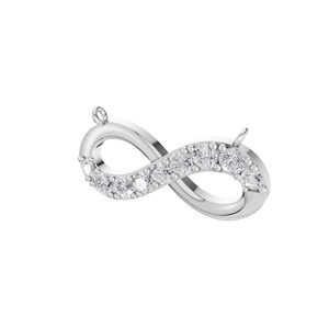 Collier pendentif Aarinya Infinite en or 14 carats avec sertissage clos de diamants, style minimaliste classique, unisexe, pour usage quotidien - Product Image 6